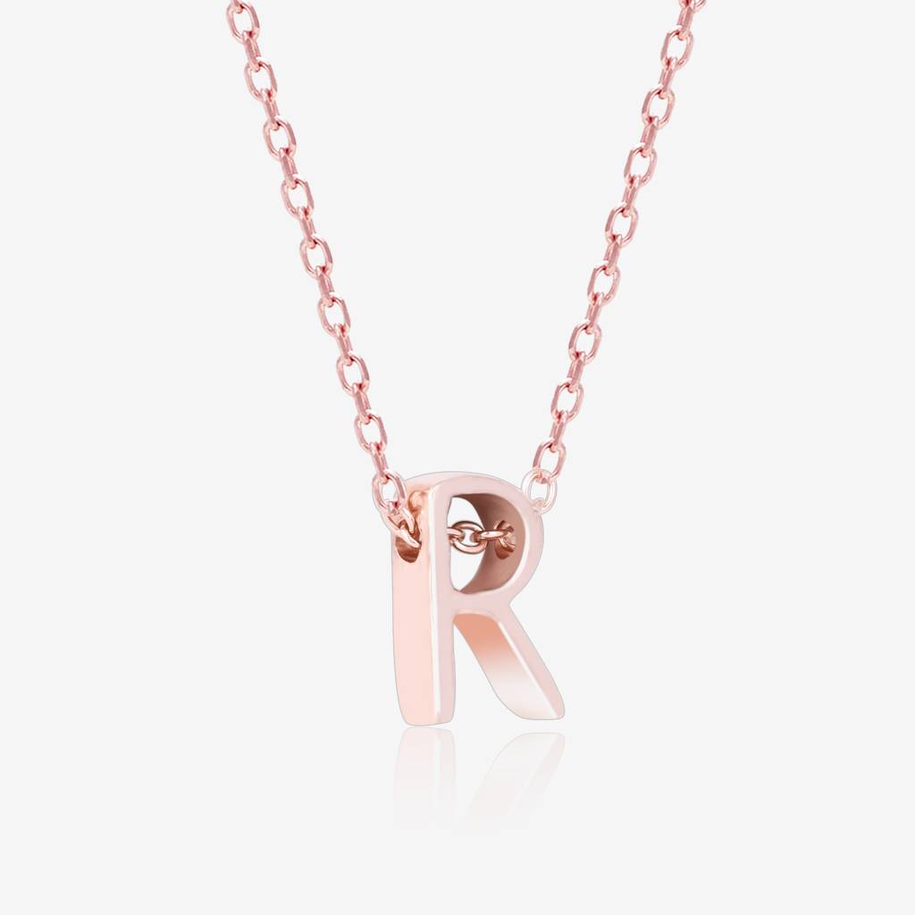 Radiant R Initial Necklace : IIN190