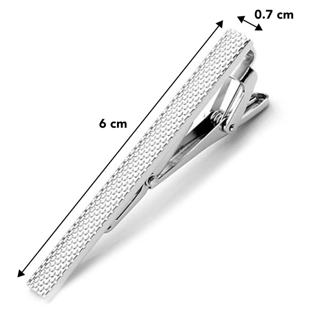 316L Stainless Steel Simple Classic Neck Tie Bar Clasp Clip For Men Boys Corporate Business Gift : PX9T01S