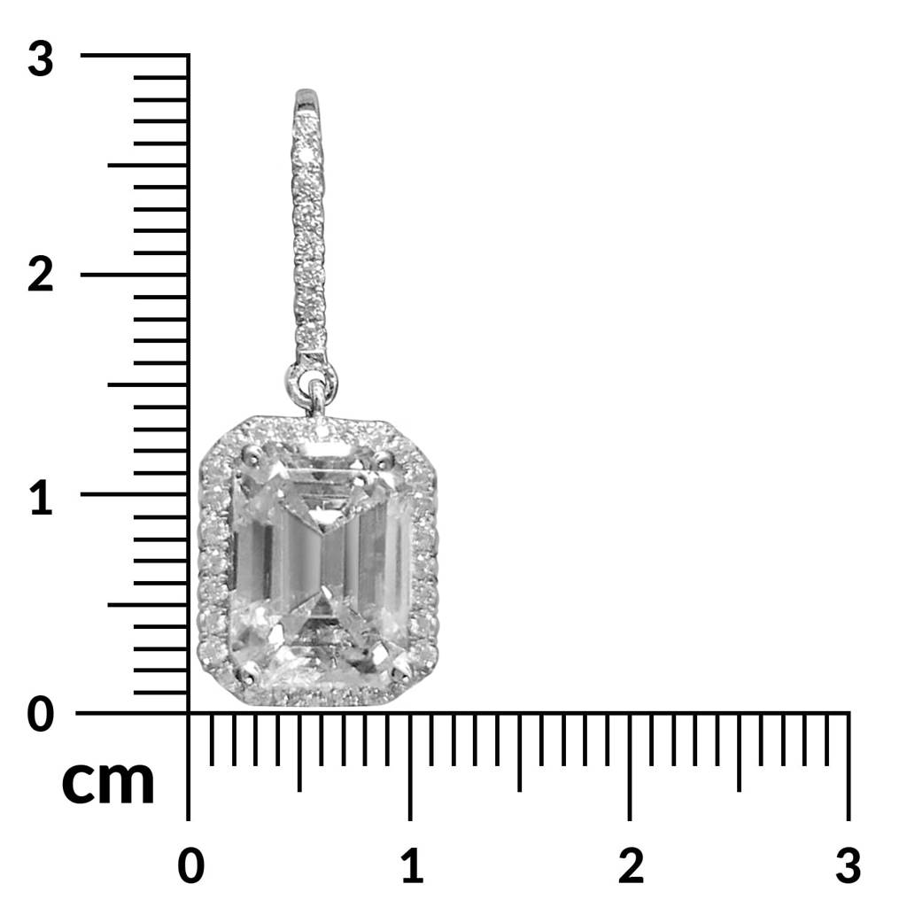 American Diamond Studded Silver Plated Drop & Dangle Earrings Fashion Wear Stylish Jewellery Gift For Girls & Women  : PX8E119
