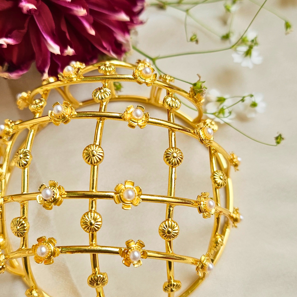 Pearl Motif Hair Bun Cage Accessory : HB006