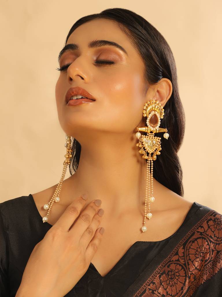 Serene Cascade Dangler Earrings : YI24A0438E