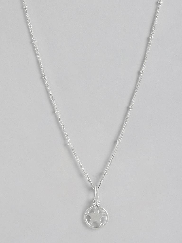 92.5 Silver Star Loop Necklace : U100SG005MY039