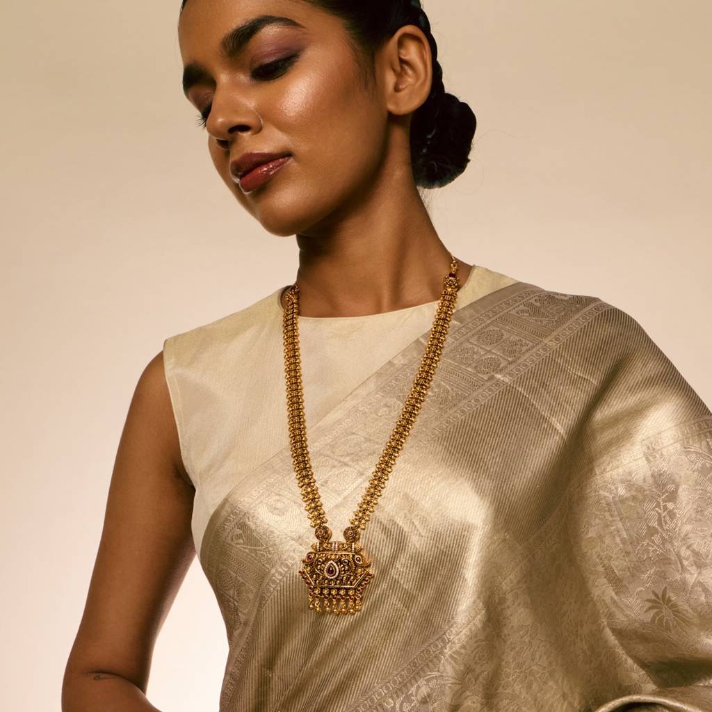 Ruby Gold Plated - Bridesmaid Antique Necklace - 453054 : 453054