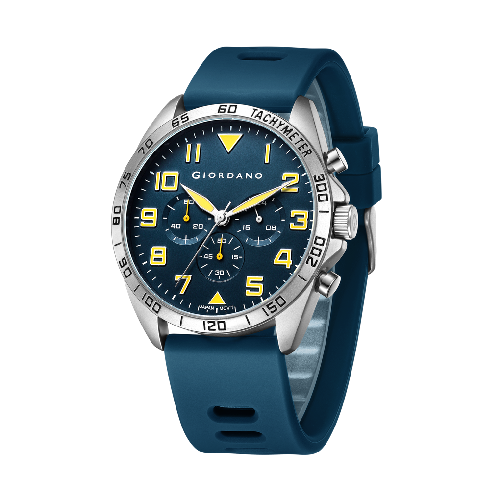 Giordano Multi Function - Performance Sport Watch For Men With Stopwatch Function & Silicon Strap : GZ-50092-02