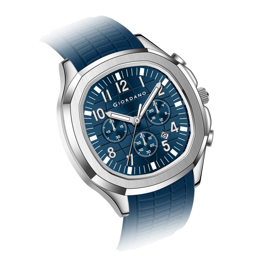 Giordano Precision And Comfort Multi Function Watch For Men With Textured Dial & Trendy Silicone Band : GZ-50143-03