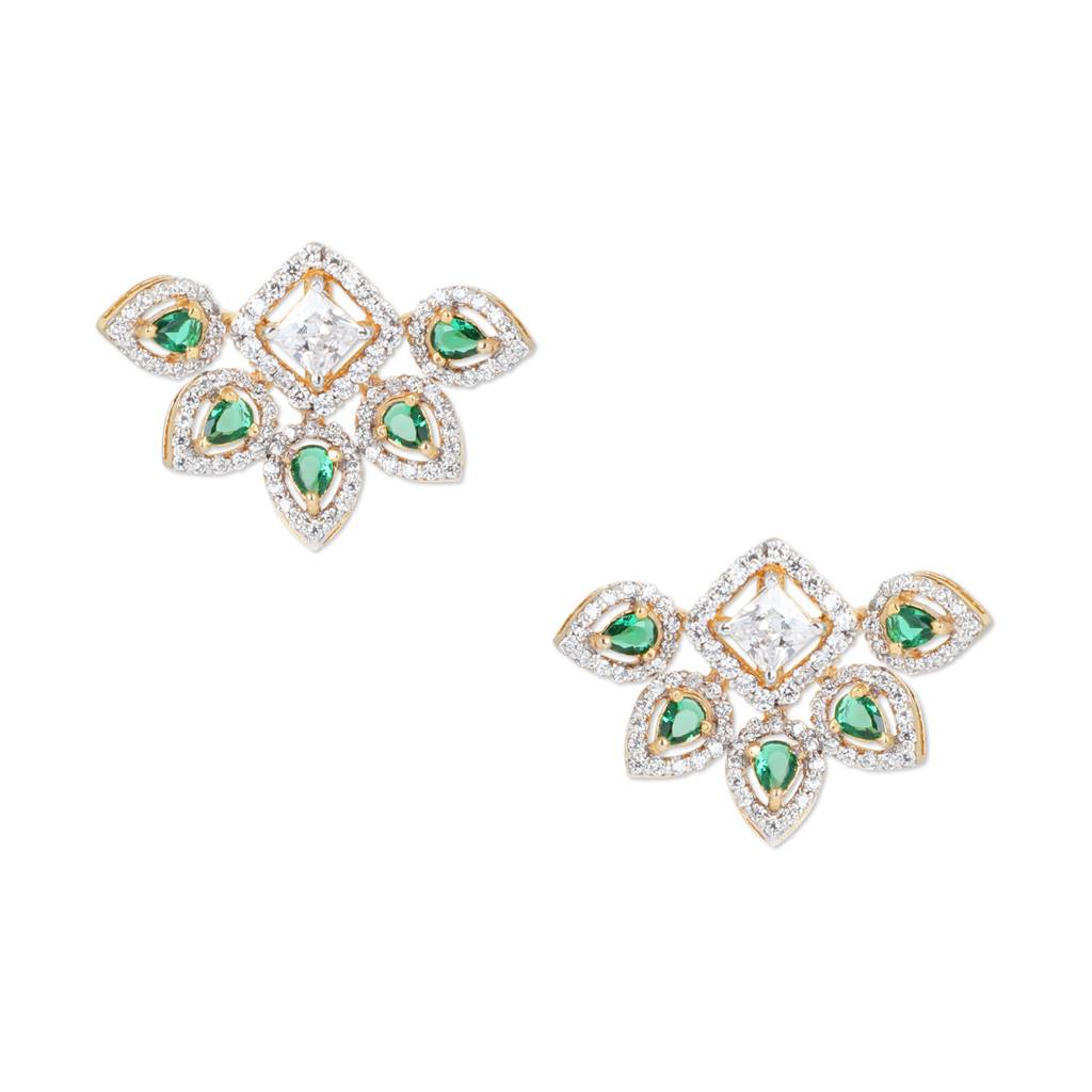 Faux Emerald Earrings : CS22G