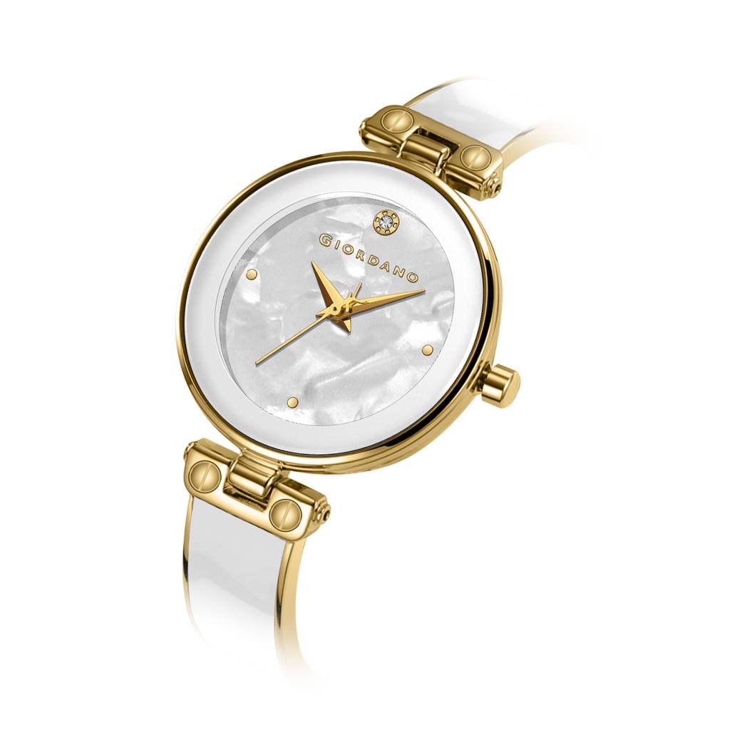 Giordano Designer Analog Watch For Women Â Glossy Round Dial & Bracelet Style Stainless Steel Strap-Gz-60099 : GZ-60099-88