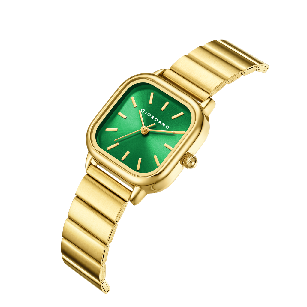 Giordano Classic Square Watch For Women Â Polished Stainless Steel Strap, Minimalist Compact Design-Gz-60098 : GZ-60098-44
