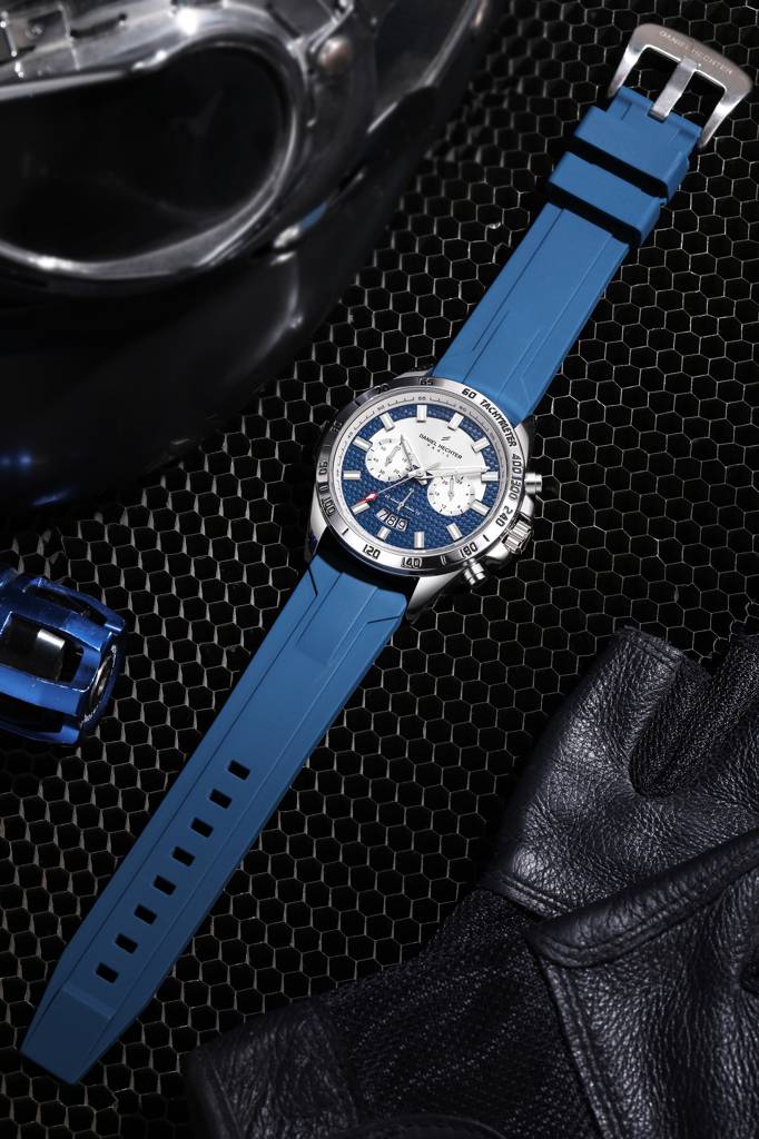 Daniel Hechter Paris Pantheon Collection Pantheon Collection Unique Multifunctional Watch For Men With Textured R : DHM1010-03