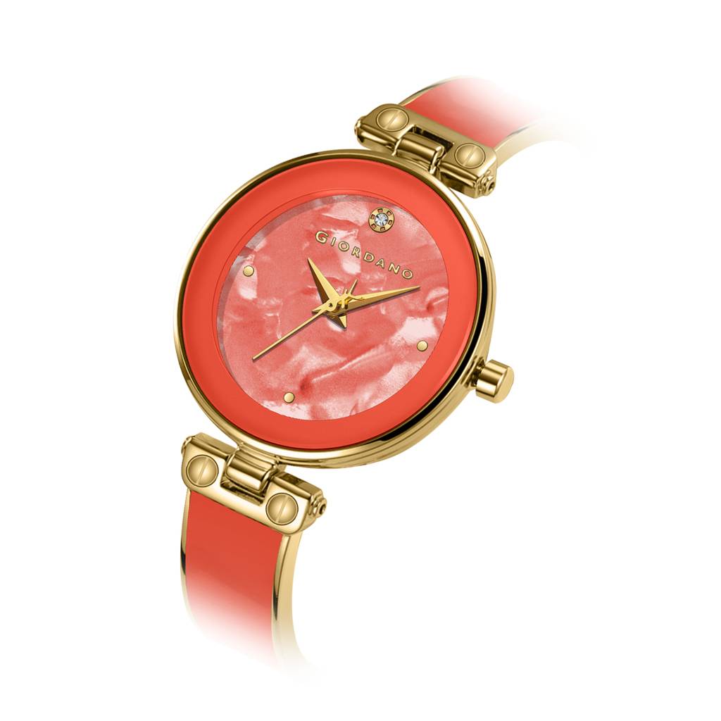 Giordano Designer Analog Watch For Women Â Glossy Round Dial & Bracelet Style Stainless Steel Strap-Gz-60099 : GZ-60099-55