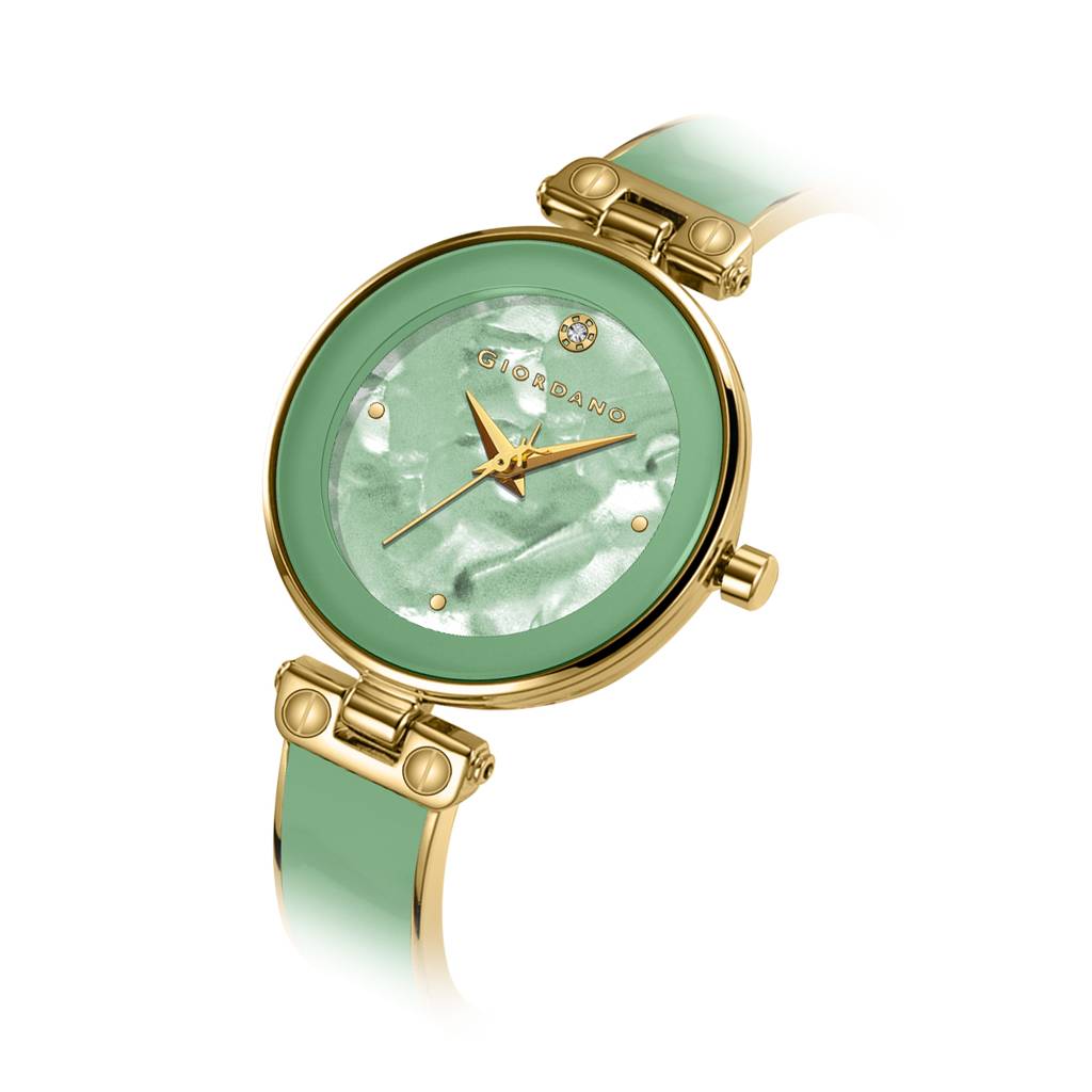 Giordano Designer Analog Watch For Women Â Glossy Round Dial & Bracelet Style Stainless Steel Strap-Gz-60099 : GZ-60099-66