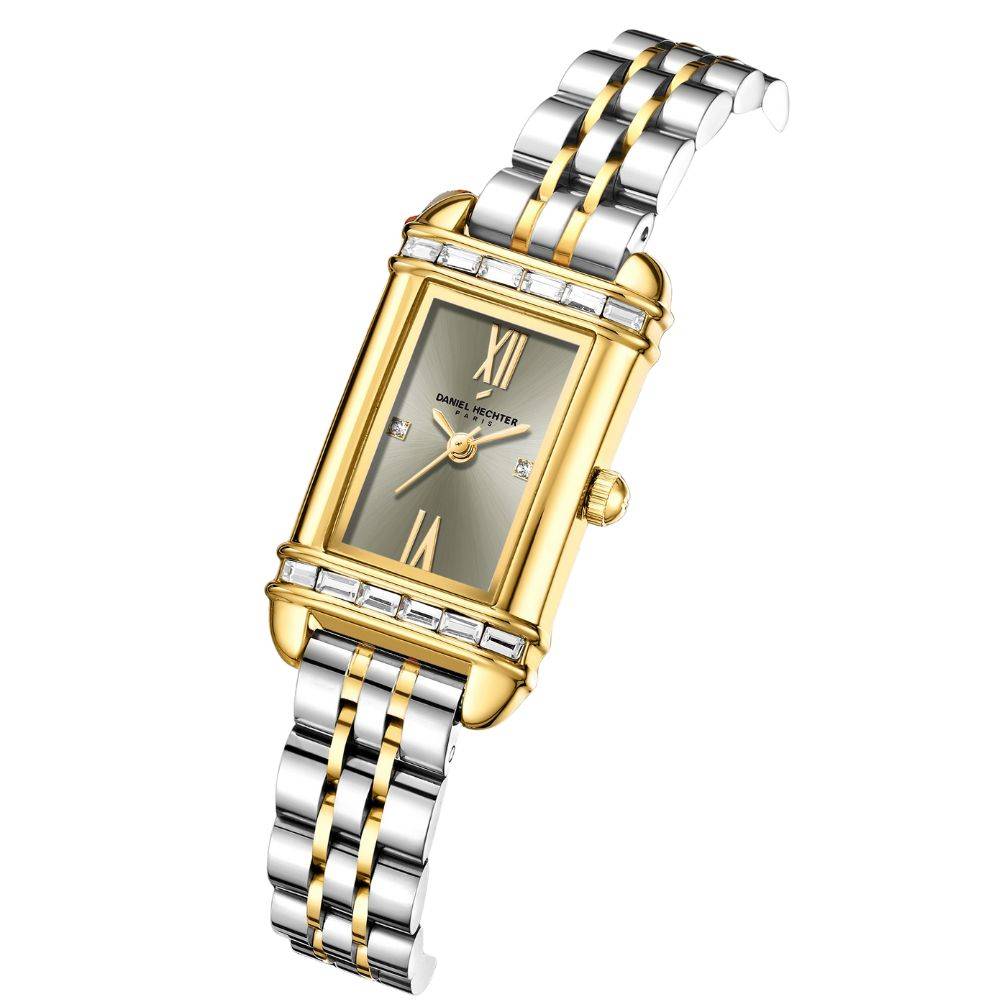 Daniel Hechter Paris Louvre Collection Square Dial Watch For Women With Roman Indices And Stainless Steel Strap-D : DHW2006-55