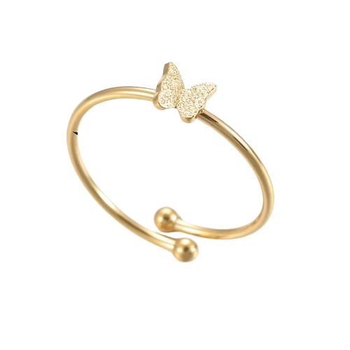 Butterfly Bliss Gold Ring : ButterflyBlissGoldRing-LT-RG-FG-05