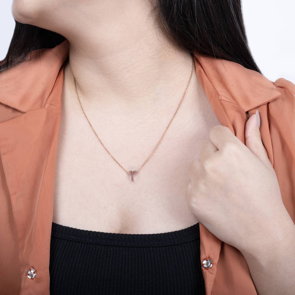 Timeless T Initial Necklace : JIN213