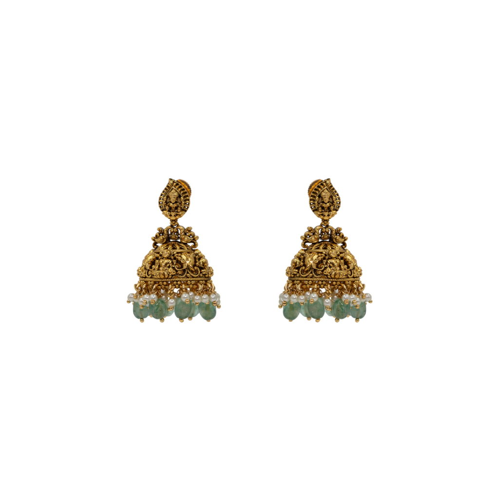 Anuradha Short Necklace Set  – 1 Gram Gold Plated Temple Jewellery : J-138