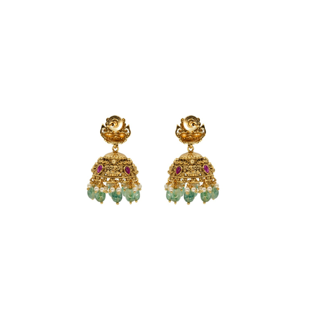 Anuradha Short Necklace Set  – 1 Gram Gold Plated Temple Jewellery : J-138