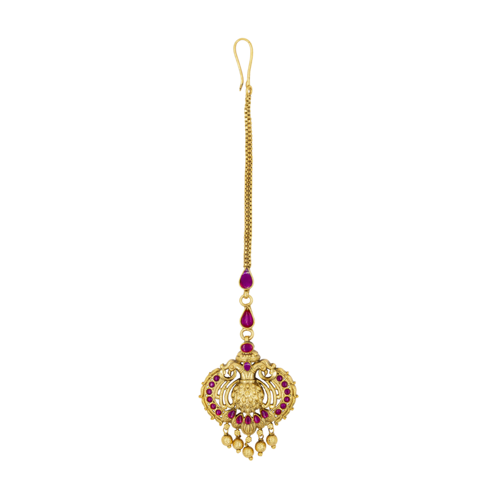 Timeless Elegance Temple Jewellery Maang Tikka For South Indian Brides : T-59