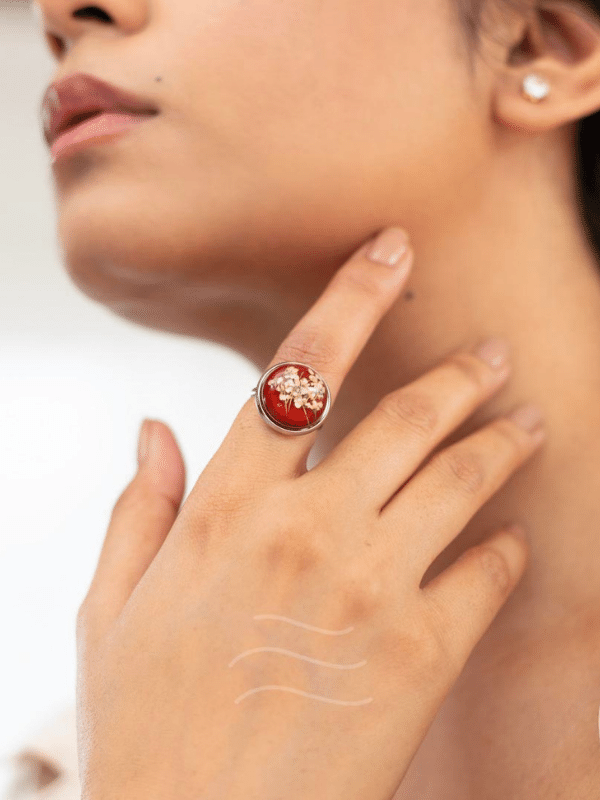 Red Flame Flower Ring Unisex : LA-RFMFR-01