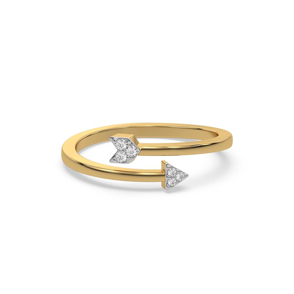 0.05Ct Lab Grown Diamond Ring In 18Kt Gold Vermeil : LLRG0140