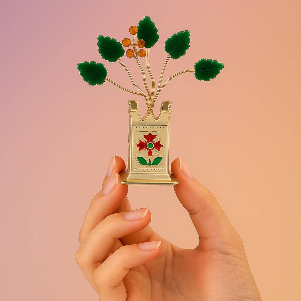 925 Pure Silver Tulsi Plant | Silver Tulsi Podha For Pooja And Spiritual Benefits : AA1010