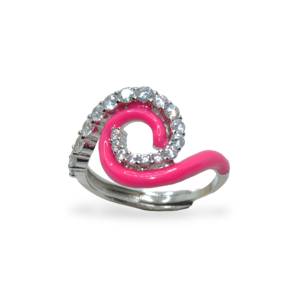 Pink Enamel Radiance Ring : 421