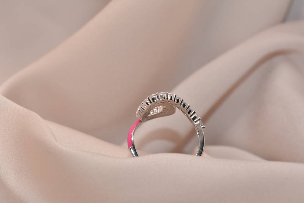 Pink Enamel Radiance Ring : 421