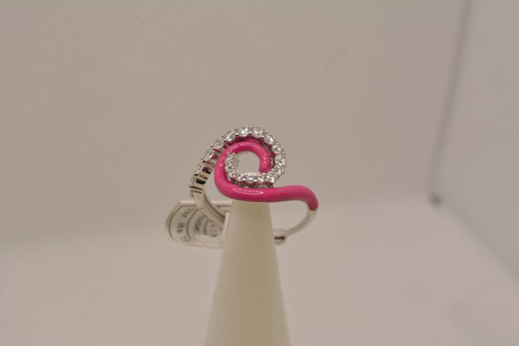 Pink Enamel Radiance Ring : 421