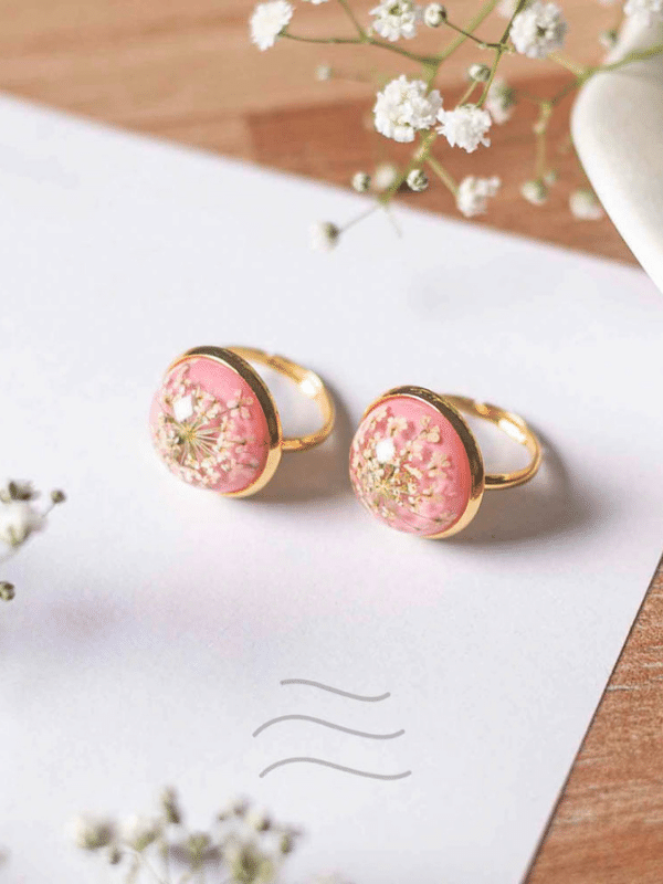 Coral Living Lace Ring : LA-FF-R-CLL-G1