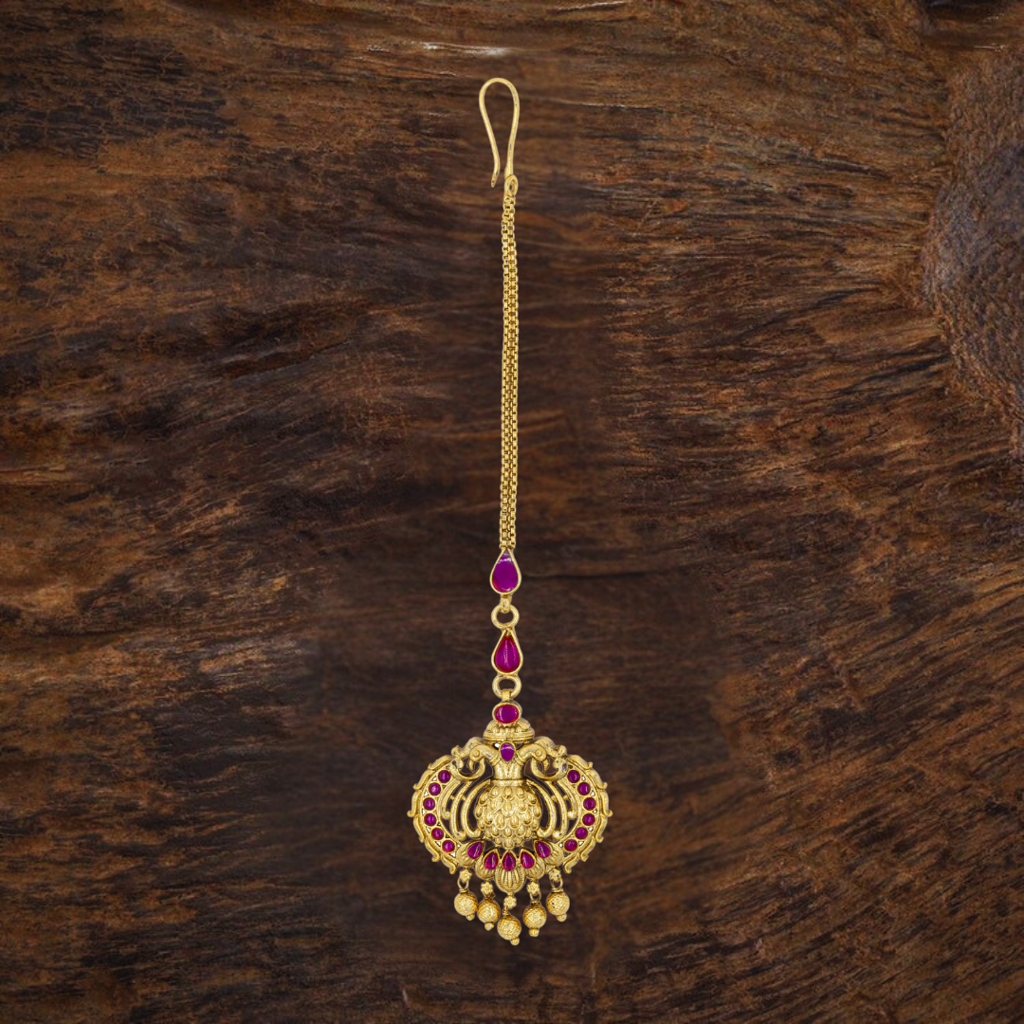 Timeless Elegance Temple Jewellery Maang Tikka For South Indian Brides : T-59