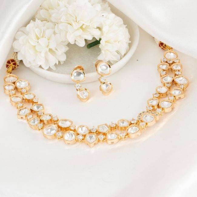 Aasia Double Layered Kundan Necklace : PK-158