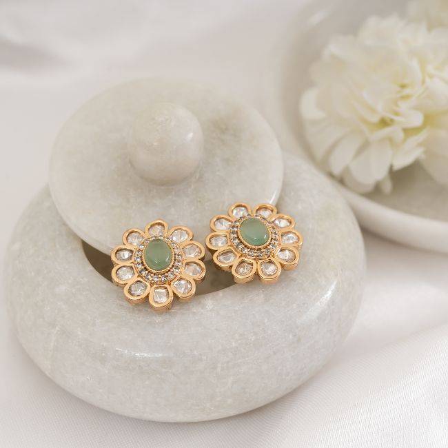 Baharee Polki Stud Earring : PA-56K