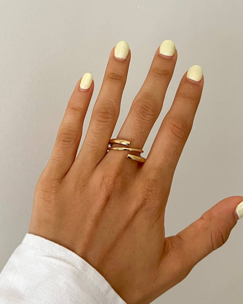 18K Gold Plated Orbit Ring : R44Size7