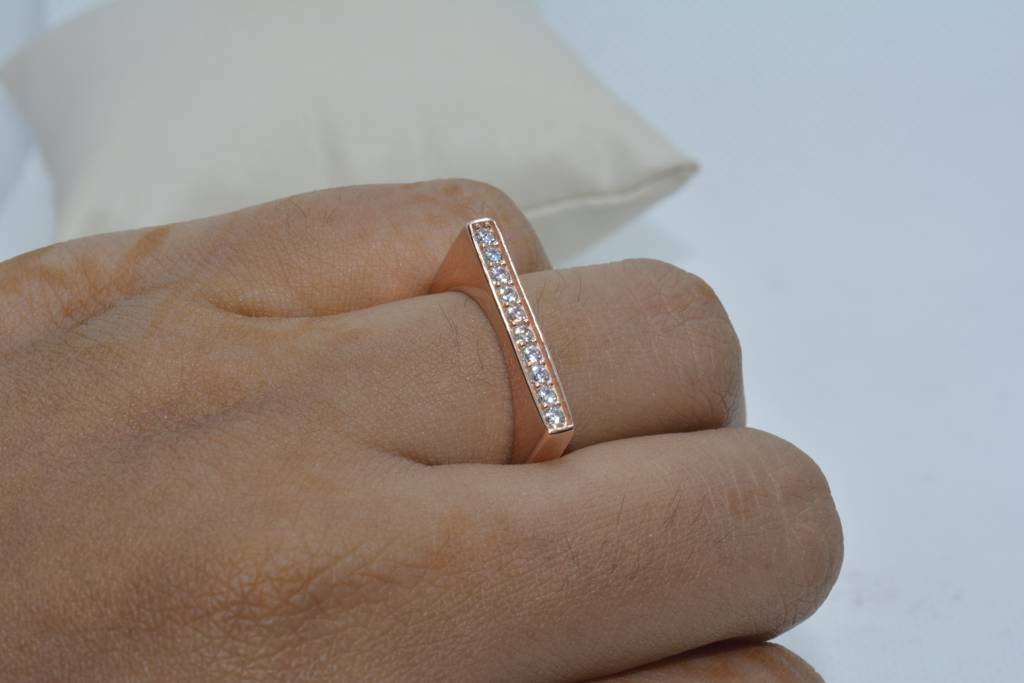 White Gold Stardust Ring : 453