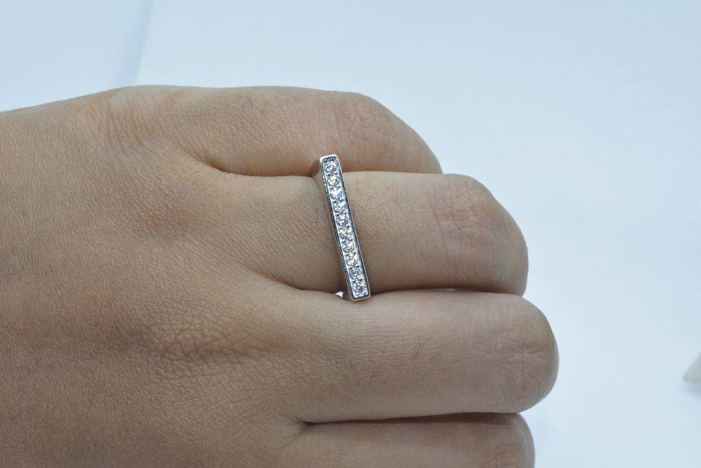 White Gold Stardust Ring : 453
