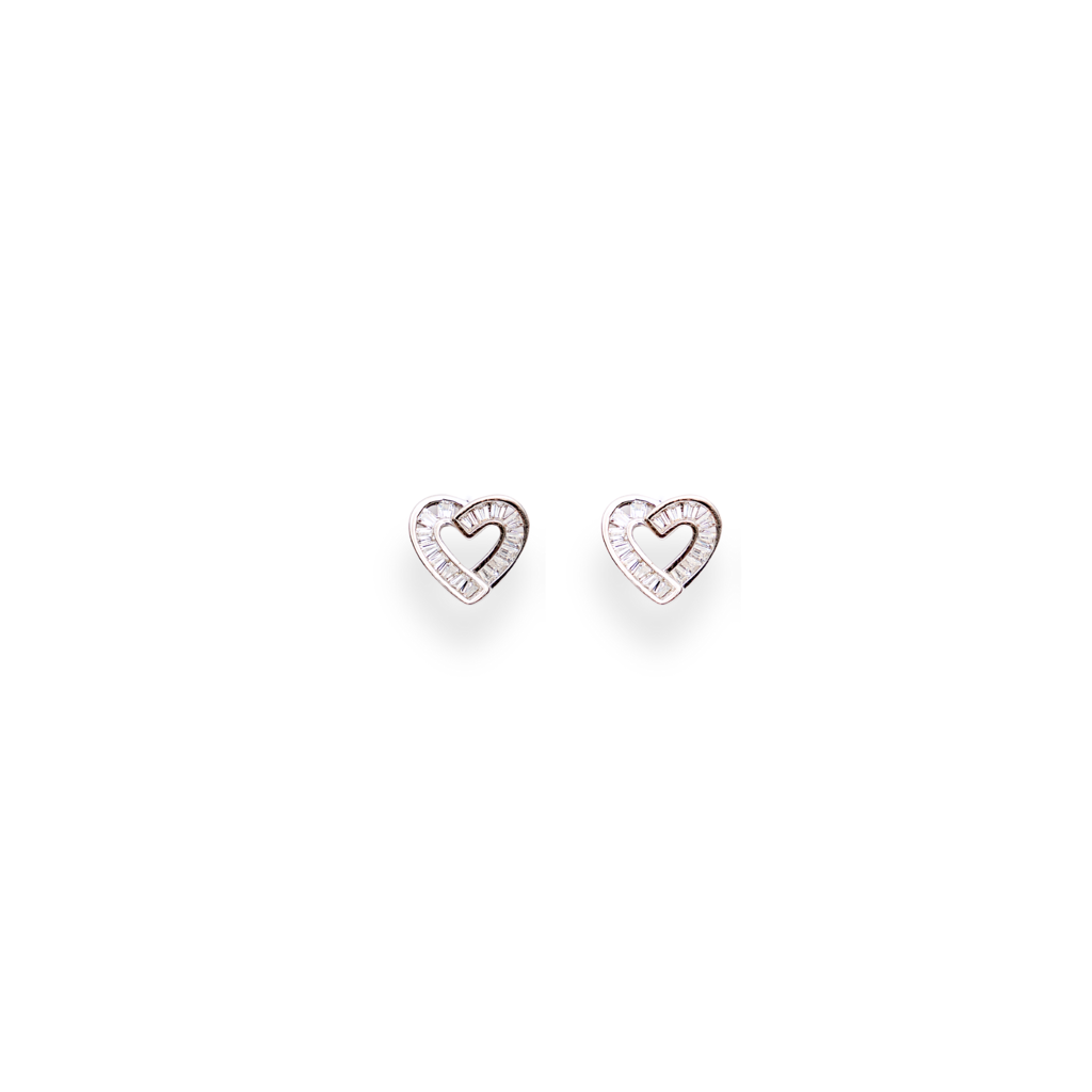 Sweetheart: 925 Sterling Silver Heart Earrings For Women : 45EA