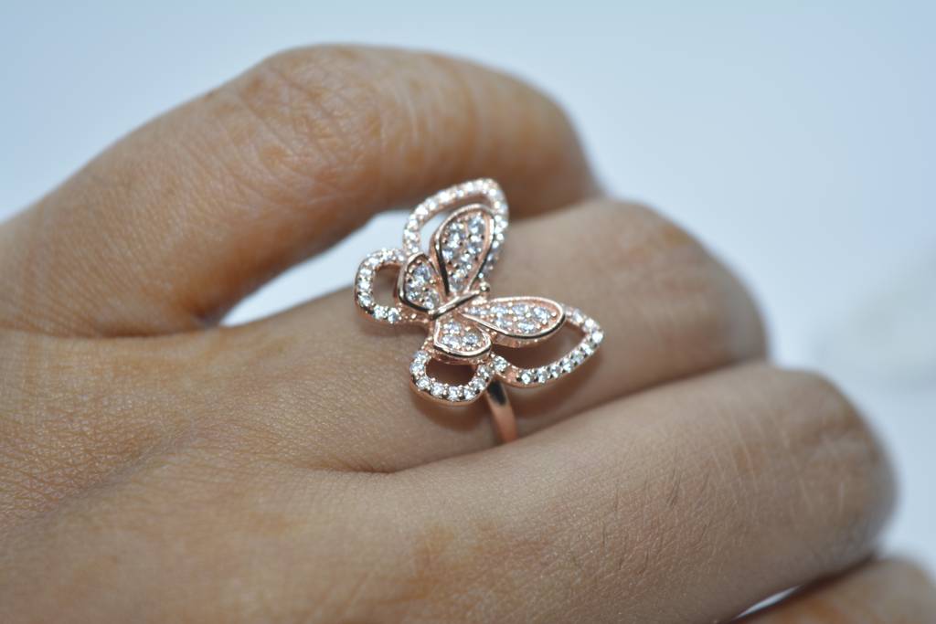 Rose Gold Butterfly Ring : 470