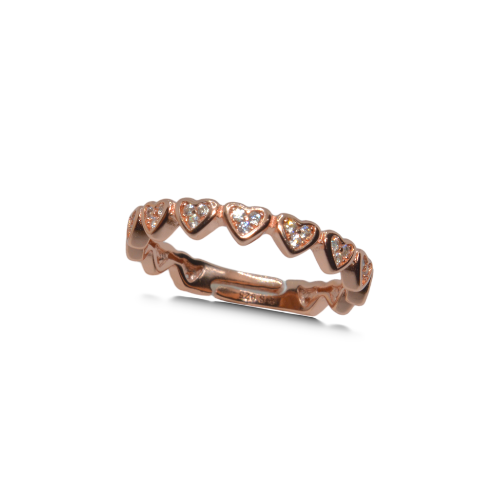 Shimmering Heart Band Ring : 492