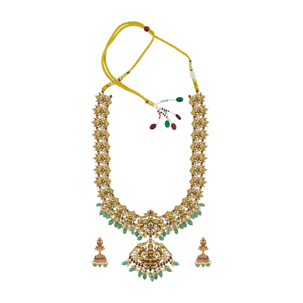 Lavanya Long Necklace Set – 1 Gram Gold Plated Temple Jewellery : L-91