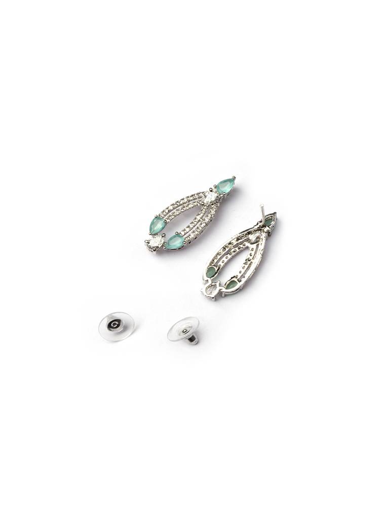 Sleek Luxurious Symmetrical Line Ad Necklace Set For Weddings, Parties And Festivals : AD139MINT