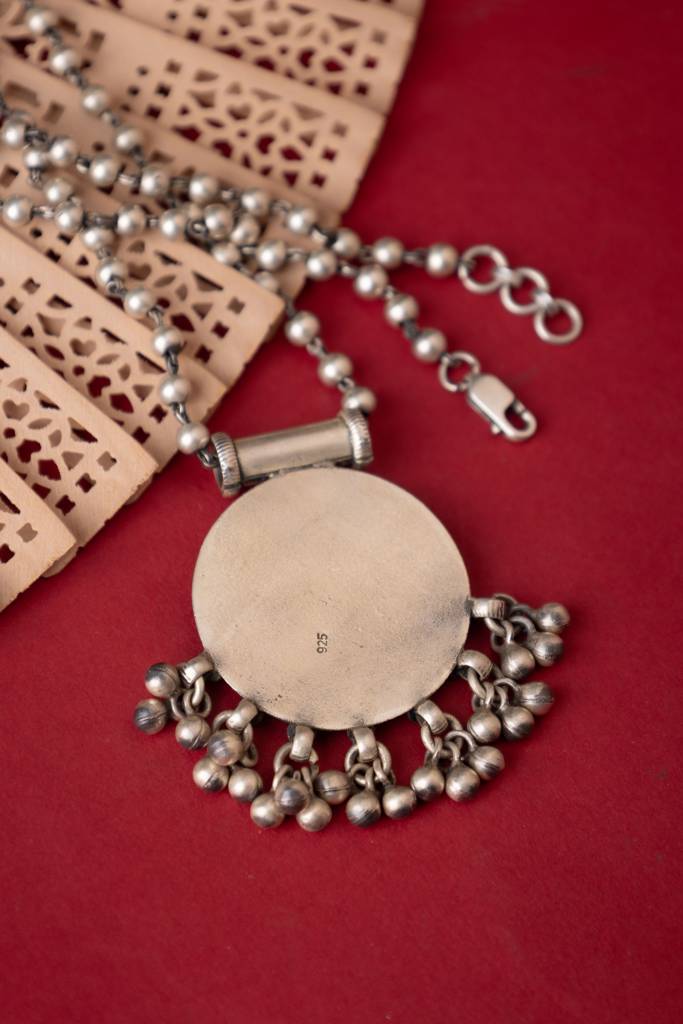 925 Sterling Silver Mizoya Concentric Ghughri Ball Chain Necklace : SN300704