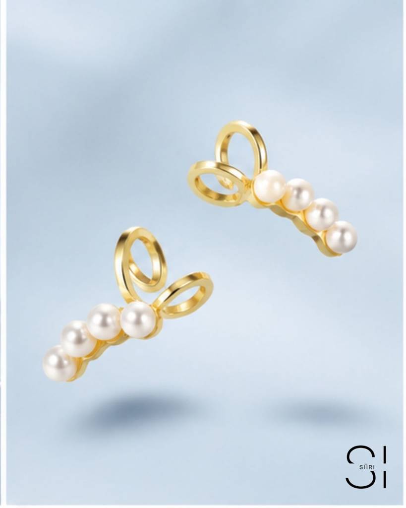 Pearl Ear Cuff For Women | Gold Plated Non-Piercing Pearl Ear Wrap Jewellery : NH43745365