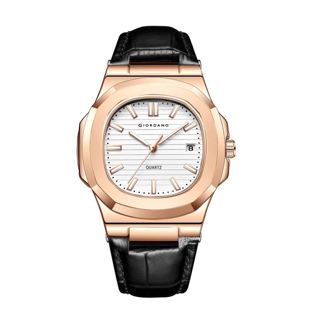 Analog Wrist Watch For Men Stylish Metal Strap With Water Resistant 3 Hand Mechanism For Men And Boys To Complim : GZ-50104-02