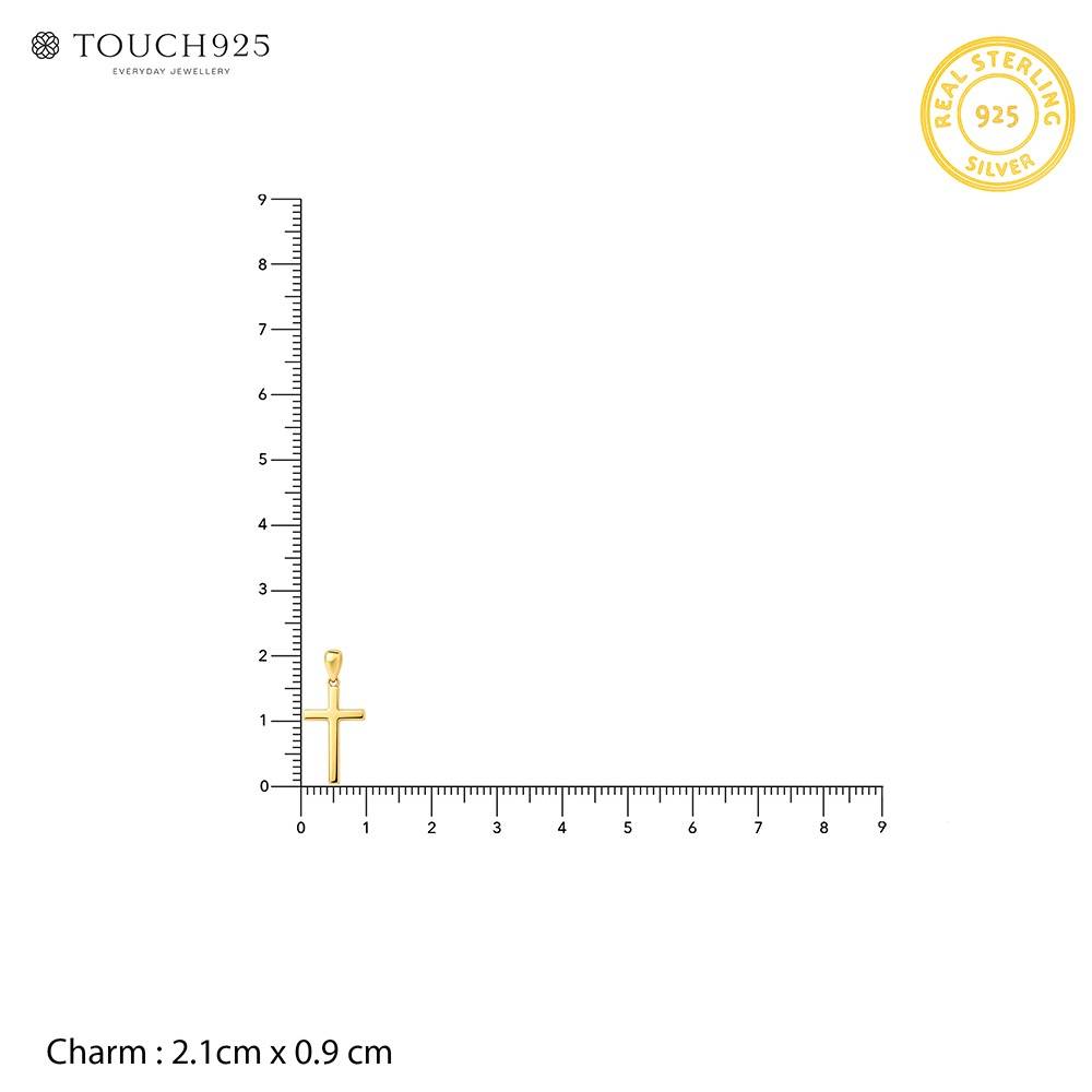 Minimal Cross Silver Pendant : LPD495