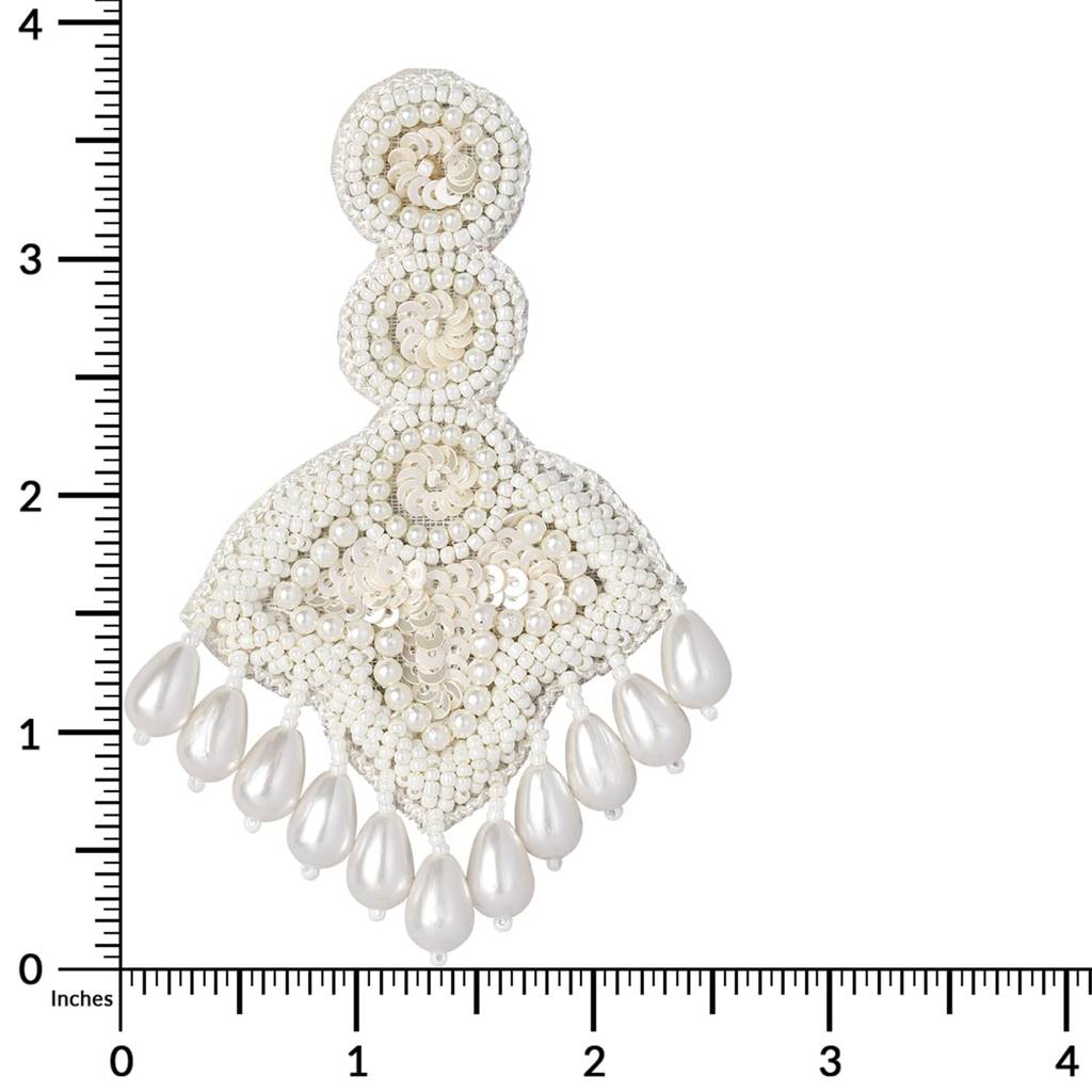 Peora White Pearl Drop & Dangle Handmade Lightweight Statement Earring For Women & Girls : PF24E24W