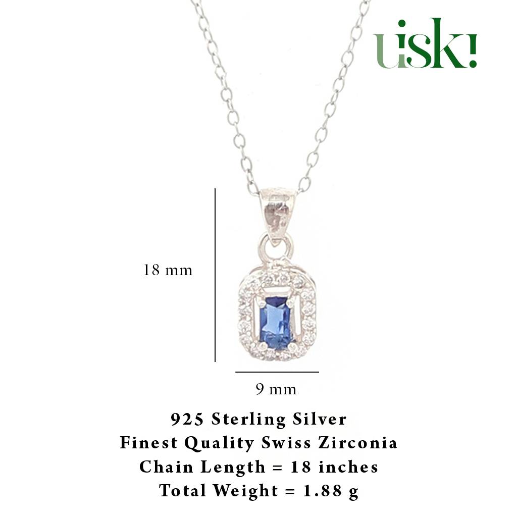 Iski Uski 925 Sterling Silver Shivi Sapphire Pendant