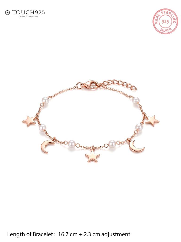 Star Moon Pearl Bracelet : ICLB3337