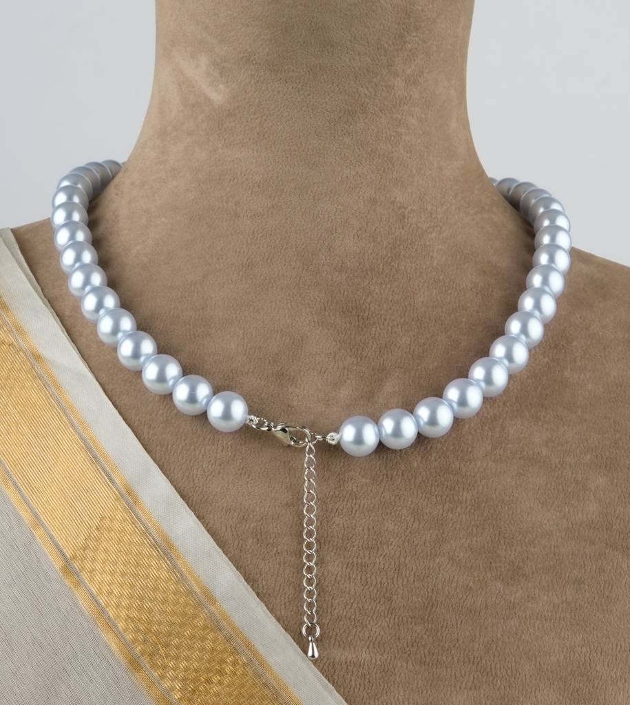 Ice Blue Pearls Necklace Set : PRMBS06