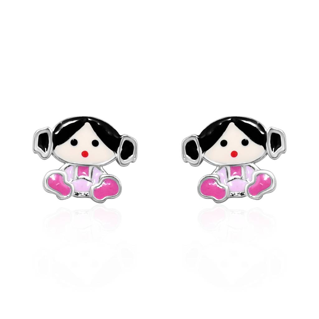 925 Pure Silver Doll Inspired Stud Earrings : TWP1291
