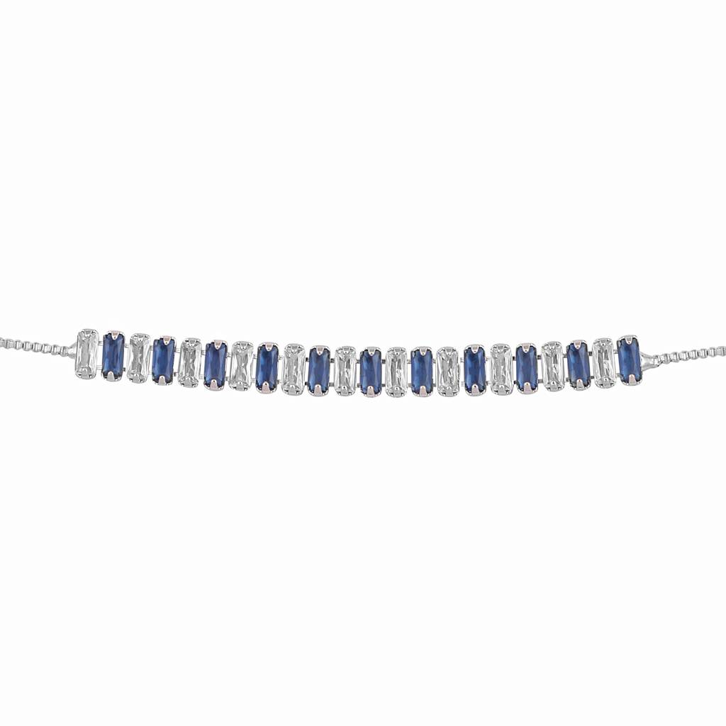 Blue Emerald Radiance Anti Tarnish Bracelet : YI24A0284B