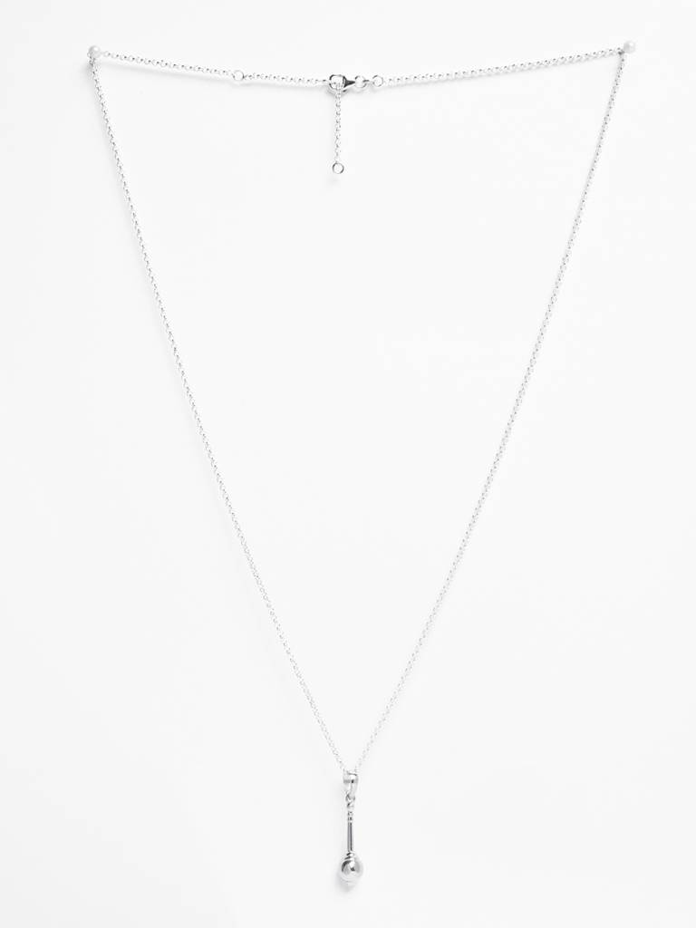 925 Silver Platinum Plated Religious Hanumanji Gada Men Pendant Necklace With Chain Gift For Men & Boys : CSMNP9